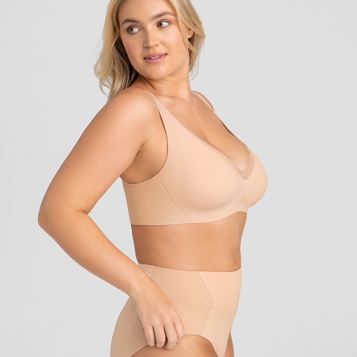 CrossOverVNeckBraFlex-Model-Blush-36DD-McCallah-Side.jpg